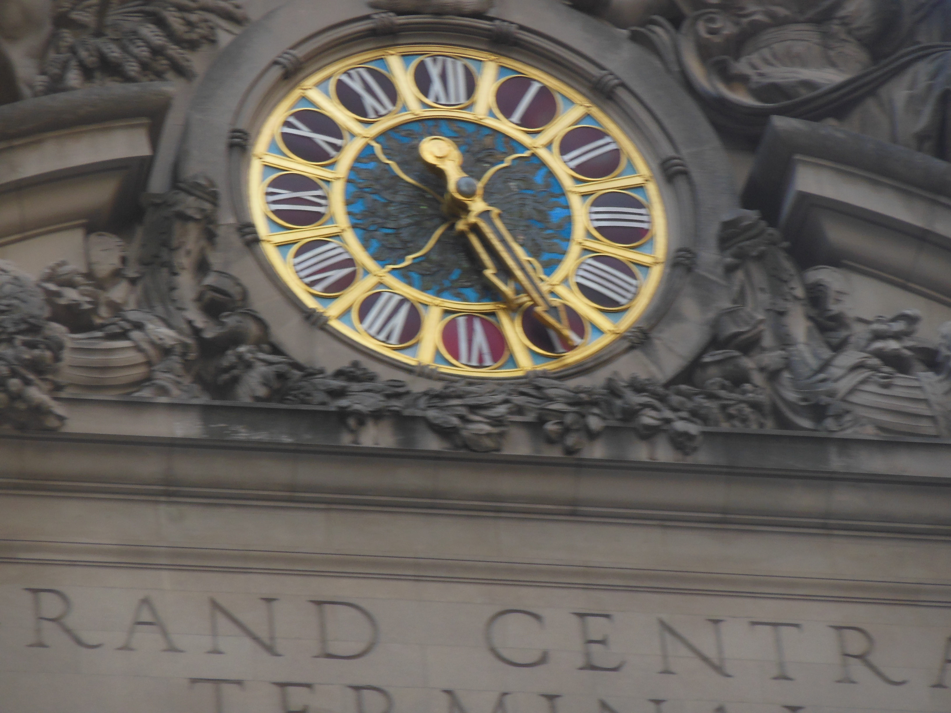 Tiffany clock over Grand Central entrance
