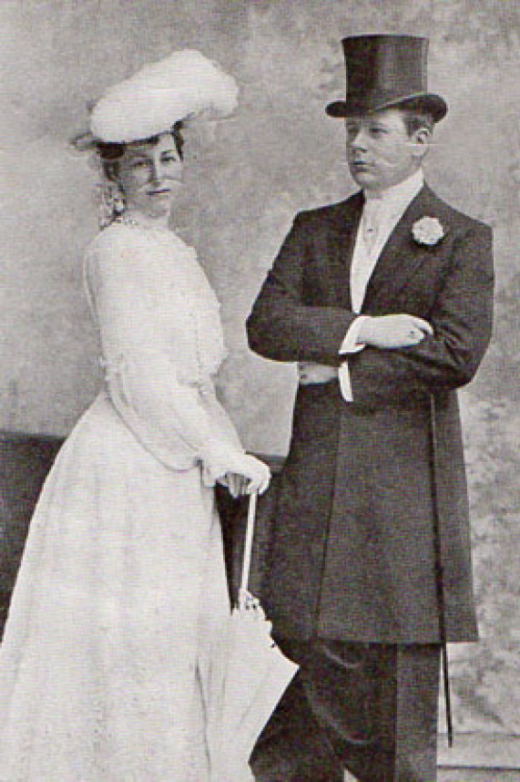 Mr. and Mrs. Henry Symes Lehr on their honeymoon. Source: ETIQUETTEER